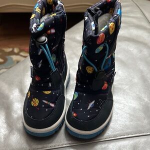 Kids Space-Themed Snow Boots